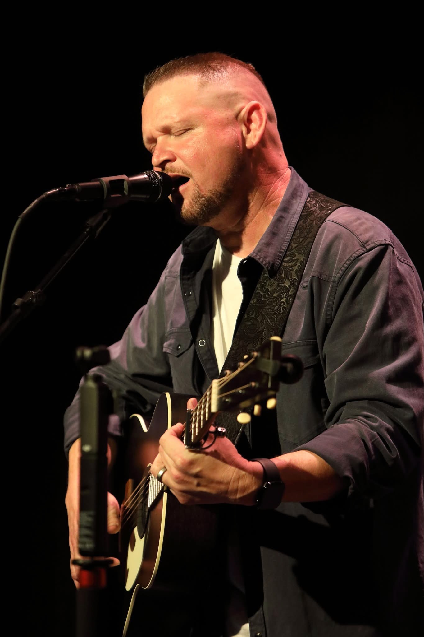Joe Sims on guitar